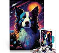 1000 piezas para adultos, diseño Border Collie, juego educativo, reto, 50 x 75 cm, colección de artistas, bellas artes