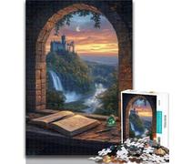 1000 Piezas para Adultos Libros de The Window Rompecabezas para Adultos 1000 Piezas, Juguetes Juegos educativos Alivio del estrés Interacción Entre Padres e Hijos 26x38cm