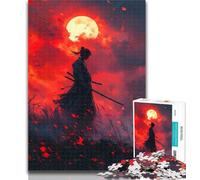 1000 Piezas para Adultos Ninja Under The Blood Moon Rompecabezas para Adultos 1000 Piezas, Juguetes educativos, Toda la Familia 75x50cm