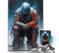 1000 Piezas para Adultos, Rompecabezas de Caballero Rojo Sangre, 1000 Piezas, Juguetes educativos, Juegos para aliviar el estrés, interacción Entre Padres e Hijos, 26x38cm