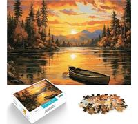 1000 Piezas para Regalos de Adultos Atardecer en Barco Hecho de Madera para Mayores de 14 años Hermoso Juego de diseñoHermoso Juego de diseño Una Obra de Arte tamaño:50x75cm