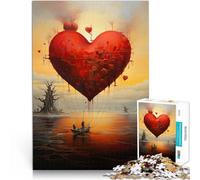 1000 Piezas para Regalos de Adultos Viaje del corazón Hecho de Papel,para y a Partir de 14 años Carrera de Velocidad de Mano Regalo Divertido para la Familia。tamaño:26x38cm/10.24x14.96pulgada