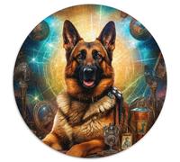 1000 Piezas Pastor alemán Rompecabezas Juguetes Desafiantes Decoración Familiar Perro Rompecabezas Imposible Regalo Creativo para Adultos 1000pcs (67.5x67.5cm)