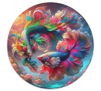 1000 Piezas Peces Koi Puzle Entretenimiento Creativo Decoración del Hogar Juguetes Desafiantes Good Luck Koi Puzzle Desafíos Divertidos para Adultos Y Niños 1000pcs (67.5x67.5cm)