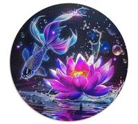 1000 Piezas Peces Koi Puzle Entretenimiento Creativo Decoración Familiar Good Luck Koi Rompecabezas Familiar Juguete EduGatoivo para Adultos Y Niños 1000pcs (67.5x67.5cm)