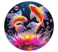 1000 Piezas Peces Koi Puzzle Juego De Habilidad Decoración Familiar Good Luck Koi Rompecabezas Imposible Regalo Creativo para Adultos Y Niños 1000pcs (67.5x67.5cm)