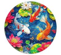1000 Piezas Peces Koi Puzzle Juguetes Desafiantes Decoración Familiar Good Luck Koi Rompecabezas De Decoración Regalo Creativo para Adultos Y Niños 1000pcs (67.5x67.5cm)