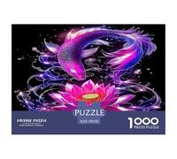 1000 Piezas Peces Koi Rompecabezas Juego De Habilidad Decoración Familiar Buena Suerte Koi Puzzle Familiar Juguete Educativo para Adultos Y Niños 70x50cm/1000pcs