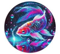 1000 Piezas Peces Koi Rompecabezas Juguetes Desafiantes Decoración del Hogar Good Luck Koi Puzzle Familiar Regalo Creativo para Adultos Y Niños 1000pcs (67.5x67.5cm)