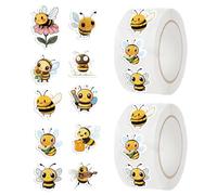 1000 Piezas Pegatinas de Abejas, Lindas Pegatinas de Recompensa Impermeables, Stickers Animales para Patineta, Equipaje, Álbum de Recortes, Computadora Portátil y Botella de Agua