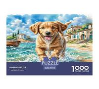 1000 Piezas Perro de Agua portugués Puzzle Juego De Habilidad Decoración del Hogar Animales lindoeses Rompecabezas Familiar Regalo Creativo para Adultos Y Niños 70x50cm/1000pcs