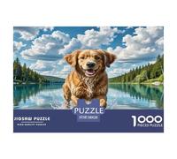 1000 Piezas Perro de Agua portugués Puzzle Juguetes Desafiantes Decoración del Hogar Animales lindoeses Rompecabezas Familiar Juguete EduGatoivo para Adultos Y Niños 38x26cm/1000pcs