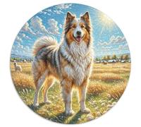 1000 Piezas Perro Pastor de Asia Central Puzzle Juguetes Desafiantes Decoración del Hogar Animal Lindo Rompecabezas Imposible Juguete EduGatoivo para Adultos Y Niños 1000pcs (67.5x67.5cm)