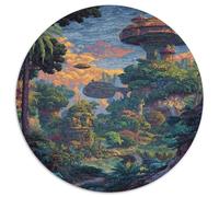 1000 Piezas Pixel Eden Rompecabezas Juguetes Desafiantes Decoración Familiar Sky City of The Forest Isles Puzle Juego De Habilidad Juguete EduGatoivo para Adultos 1000pcs (67.5x67.5cm)