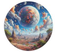 1000 Piezas PlanETaaa Azul Puzle Entretenimiento Creativo Decoración del Hogar Juguetes Desafiantes Planeta Fantasíaaa Puzzle Desafíos Divertidos para Adultos Y Niños 1000pcs (67.5x67.5cm)