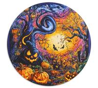 1000 Piezas Pueblo de Halloween Puzzle Entretenimiento Creativo Decoración del Hogar Spooky Temporada Rompecabezas De Decoración Desafíos Divertidos para Adultos Y Niños 1000pcs (67.5x67.5cm)