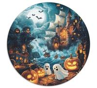 1000 Piezas Pueblo de Halloween Puzzle Juego De Habilidad Decoración Familiar Spooky Temporada Rompecabezas De Decoración Regalo Creativo para Adultos Y Niños 1000pcs (67.5x67.5cm)