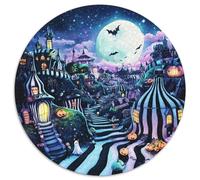 1000 Piezas Pueblo de Halloween Rompecabezas Juguetes Desafiantes Decoración Familiar Spooky Temporada Rompecabezas Imposible Regalo Creativo para Adultos 1000pcs (67.5x67.5cm)