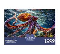 1000 Piezas Pulpo Puzzle Juguetes Desafiantes Decoración del Hogar Kraken Rompecabezas Familiar Regalo Creativo para Adultos Y Niños 38x26cm/1000pcs
