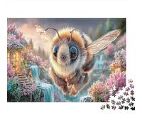 1000 Piezas Puzzle Cachorro de Abeja Ojos Grandes, Cartón Papel, Avispón Peludo Lindo, Principiantes Niños≥12, Entrenamiento Cerebral Desarrollo Cognitivo, 52x38cm