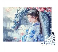 1000 Piezas Puzzle Novia dragón China Arte dragón mítico cartón Mujeres y Hombres Mindfulness relajación 70x50cm/1000pcs