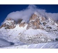 1000 Piezas Puzzle para Adultos,Juegos Familiares - Camino nevado de montaña 75x50cm