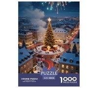1000 Piezas Puzzle Pasatiempo Creativo Obra De Arte De Rompecabezas para Feliz Navidad De Impresión De Alta Definición Multicolor Diversión Adultos Y Niños A Partir De 12 Años 38x26cm/1000pcs