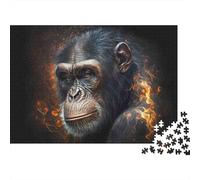 1000 Piezas Puzzle Retrato chimpancés Arte Gorila Salvaje cartón Premium niños y niñas Ocio doméstico 52x38cm/1000pcs