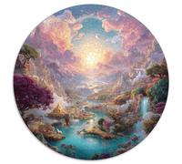 1000 Piezas Río de los Sueños Celestiales Rompecabezas Juguetes Desafiantes Decoración Familiar The Dome-Lit Fairy Valley Puzle Juego De Habilidad Juguete EduGatoivo Para Adultos 1000pcs (67.5x67.5cm)