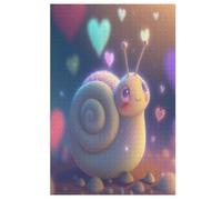 1000 piezas rompecabezas Caracol lindo para adultos y adolescentes rompecabezas en tablero de madera regalo para adultos y niños (78×53cm)