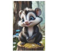 1000 piezas rompecabezas de mofeta para adultos niños rompecabezas de madera juegos educativos, juego familiar divertido (78×53cm)