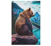 1000 piezas rompecabezas oso para adultos y adolescentes niños rompecabezas en tablero de madera regalo (78×53cm)