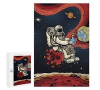1000 piezas rompecabezas para adolescentes astronauta virus de lucha en el espacio rompecabezas para adolescentes - Juegos divertidos para mejorar la memoria y reducir el estrés - Regalos 1000 PCS