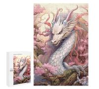 1000 piezas rompecabezas para adolescentes Dragon Amidst Cherry Blossoms rompecabezas adolescentes juguetes antiestrés vacaciones en casa pasatiempo desafío educativo 1000 piezas