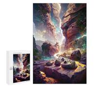 1000 piezas rompecabezas para adolescentes Enchanted Canyon Glow -1 Puzzles para adolescentes - Juegos divertidos para mejorar la memoria y reducir el estrés - Regalos 1000 PCS