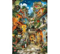 1000 Piezas Rompecabezas para Adultos, Ciudad Retro, 75x50 cm, Puzzle Desafiante Decorativo y Regalo Original