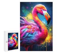 1000 piezas rompecabezas para adultos Colorful Flamingo Artwork-3 Puzzles para adultos Juego Familiar Compilación de patrones interacción entre padres e hijos 1000 PCS