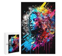 1000 piezas rompecabezas para adultos coloridos rompecabezas de retratos abstractos como juguetes antiestrés, decoración del hogar, interacción entre padres e hijos, 1000 piezas