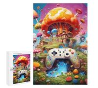 1000 piezas rompecabezas para adultos Fantasy Mushroom Kingdom Adventure Puzzles para adultos Juego Familiar Compilación de patrones interacción entre padres e hijos 1000 piezas