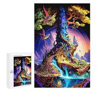 1000 piezas rompecabezas para adultos Fantasy World with Tree Castle Puzzle para adultos juguetes antiestrés análisis y lógica desafiante para resolver 1000 piezas