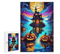 1000 piezas rompecabezas para adultos Halloween Island Reflections Puzzles para adultos Juego familiar Compilación de patrones interacción entre padres e hijos 1000 piezas