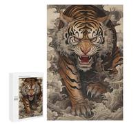 1000 piezas rompecabezas para adultos Tigre Rising from Waves Puzzles para adultos Juego Familiar Compilación de patrones interacción entre padres e hijos 1000 PCS