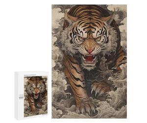1000 piezas rompecabezas para adultos Tigre Rising from Waves Puzzles para adultos Juego Familiar Compilación de patrones interacción entre padres e hijos 1000 PCS