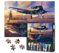 1000 piezas rompecabezas para adultos USS Lexington CV 16 WWII portaaviones barco de la Marina Militar Historia Puzzle Desafiante Avión de guerra Arte 27.5 x 19.7 pulgadas