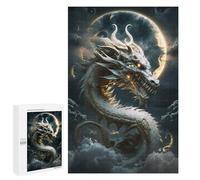 1000 piezas rompecabezas para adultos White Dragon Moonlit Sky Puzzles para adultos Juegos de relajación Decoración del hogar Desafío educativo 1000 PCS