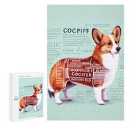 1000 piezas rompecabezas para adultos y adolescentes Anatomía de un galés Corgi Puzzles para adolescentes, juego familiar, vacaciones en casa, pasatiempo, interacción entre padres e hijos, 1000