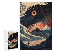 1000 piezas rompecabezas para adultos y adolescentes monstruos tsunami volcán Cityscape Puzzles para adultos, juguetes antiestrés, análisis y lógica, interacción entre padres e hijos, 1000 piezas