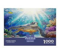 1000 Piezas Sea Tortuga Puzzle Juego De Habilidad Decoración del Hogar Anima Rompecabezas De Decoración Regalo Creativo para Adultos Y Niños 70x50cm/1000pcs