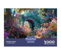 1000 Piezas Secretos del Jardín Puzzle Juego De Habilidad Decoración Familiar Flower Cascades Rompecabezas Imposible Regalo Creativo para Adultos Y Niños 70x50cm/1000pcs
