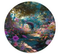 1000 Piezas Secretos del Jardín Puzzle Juego De Habilidad Decoración Familiar Flower Cascades Rompecabezas Imposible Regalo Creativo para Adultos Y Niños 1000pcs (67.5x67.5cm)